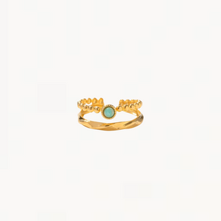 Double-Layered Amazonyte Ring