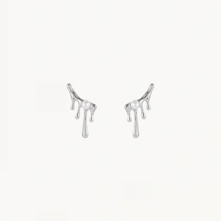 Lava Drip Pearl Earring