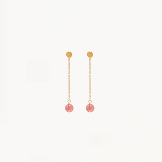 Pink Tassel Earring