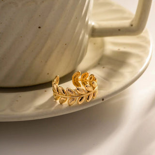 Olive Branch Leaf Ring