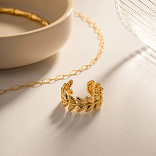 Olive Branch Leaf Ring