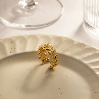 Olive Branch Leaf Ring
