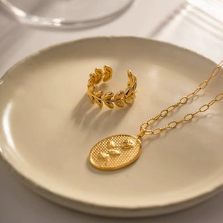 Olive Branch Leaf Ring